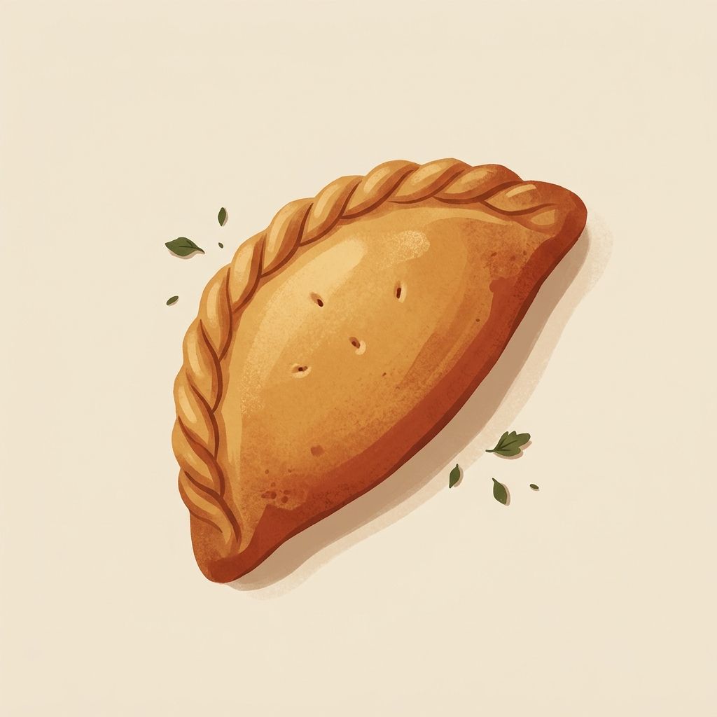 Il·lustració editorial relacionada amb: Empanada.