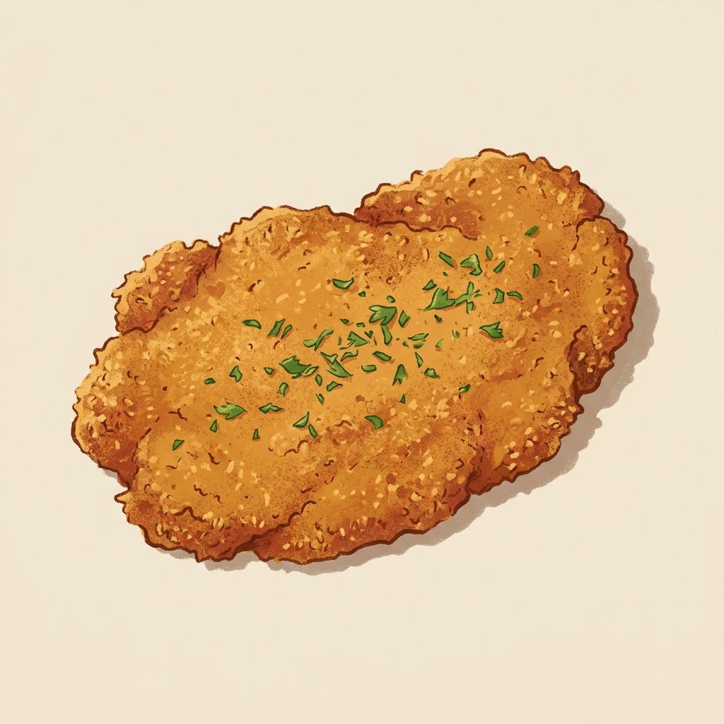 Il·lustració editorial relacionada amb: Milanesa.